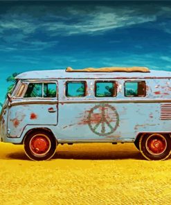 Old Volkswagen Combi Paint By Numbe