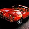 Orange Firebird Car Paint By Number