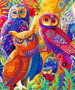 Owl Birds Art Paint By Number