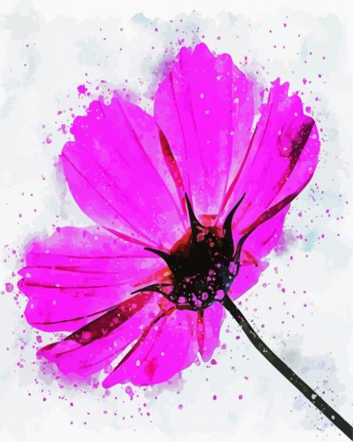 Pink Cosmos Art Paint By Number