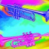 Pop Art Trumpets Paint By Numbe