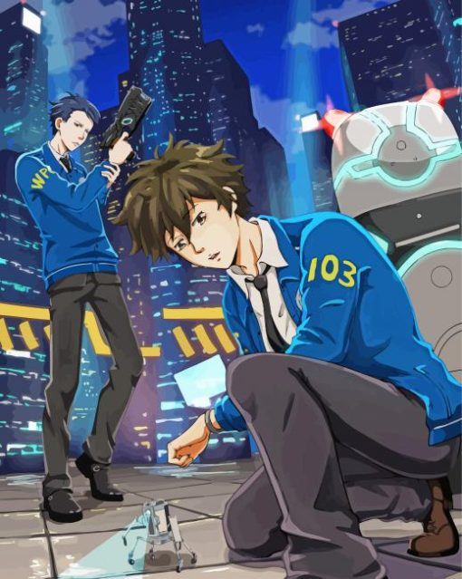 Psycho Pass Shinya And Nobuchika Paint By Number