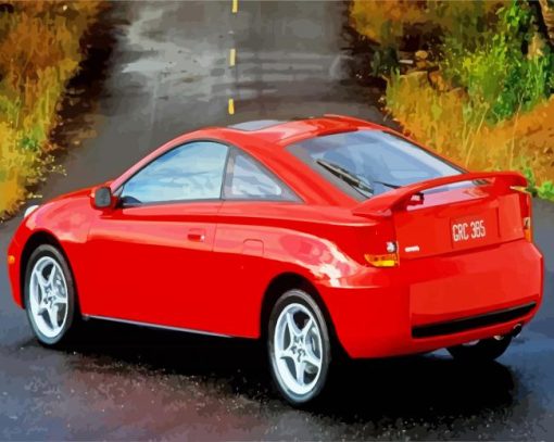 Red Celica Car Paint By Number
