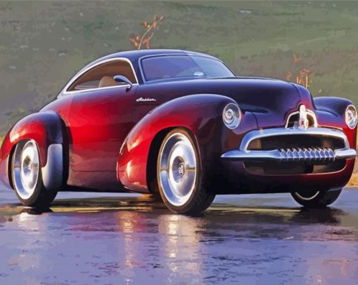 Red Classic Holden Car Paint By Number