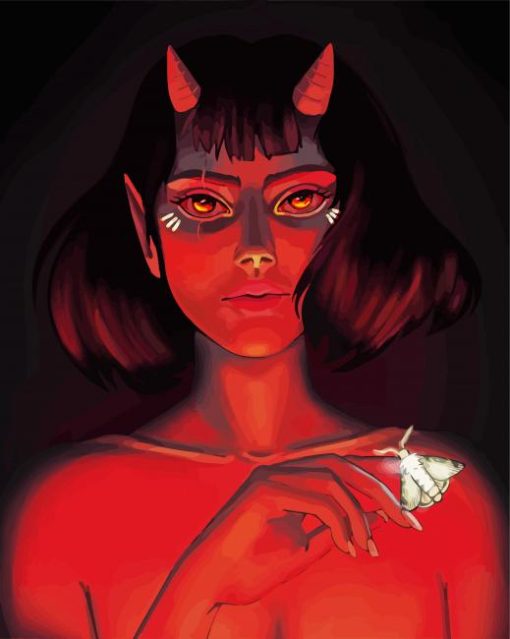 Red Evil Girl Paint By Number