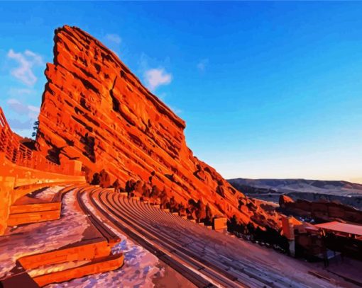 Red Rocks Park Colorado Paint By Number