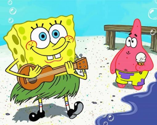 SpongeBob And Patrick Star Paint By Number