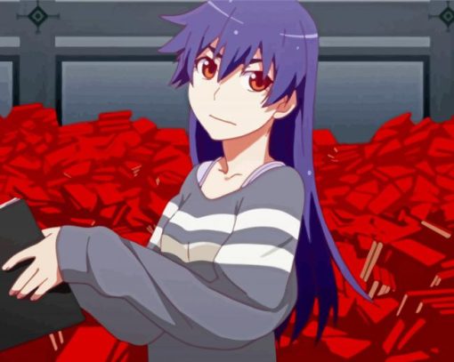 Suruga Kanbaru Monogatari Anime Paint By Number