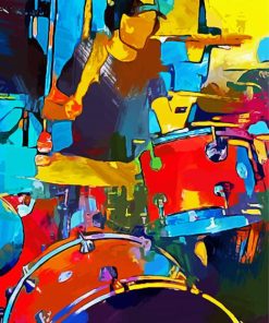 The Abstract Drummer Paint By Number