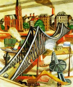 The Iron Bridge View Of Frankfurt By Beckmann Paint By Number