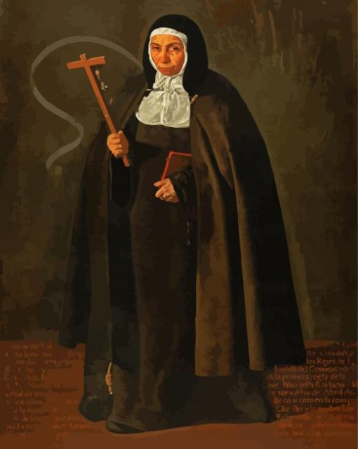 The Nun Jerónima De La Fuente By Velazquez Paint By Number