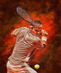 Roger Federer Tennis Player Paint By Number