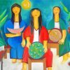 Three Women Vendors Paint By Number