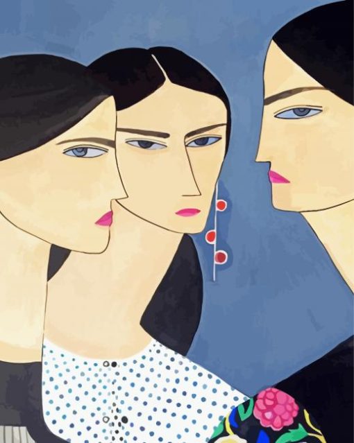 Three Women Paint By Number