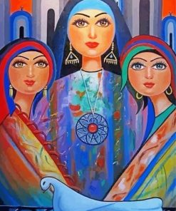 Three Religious Women Paint By Number