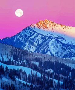 Utah Snowy Mountains Paint By Number