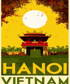 Vietnam Hanoi Poster Paint By Number