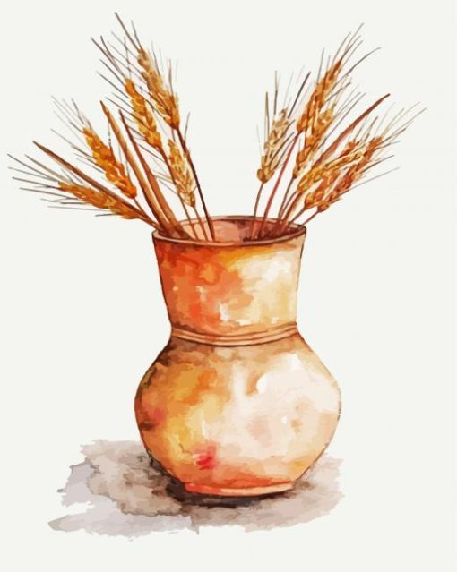 Wheat Illustration Paint By Number