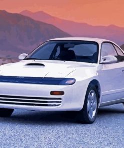 White Celica Car Paint By Number