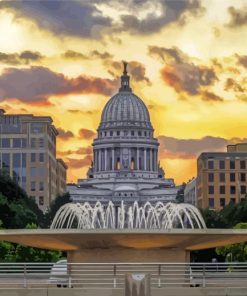 State Capitol Madison Building Paint By Number