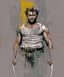 Wolverine Splatter Paint By Number