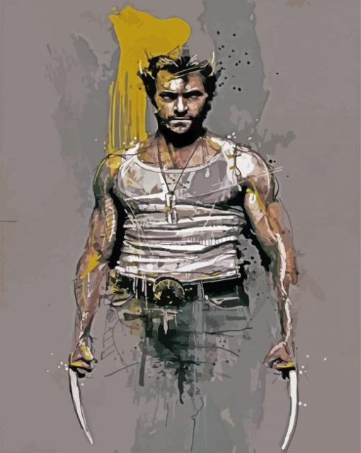 Wolverine Splatter Paint By Number