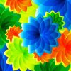 Abstract Colorful Flowers Paint By Number