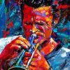 Abstract Trumpet Player Jazz Art Paint By Number