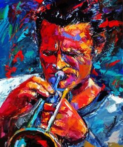 Abstract Trumpet Player Jazz Art Paint By Number