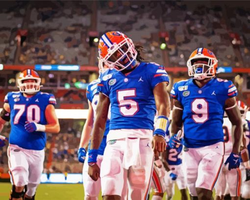 Aesthetic Florida Gators Players Paint By Number