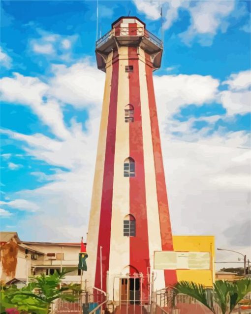 Aesthetic The Georgetown Lighthouse Guyana Paint By Number