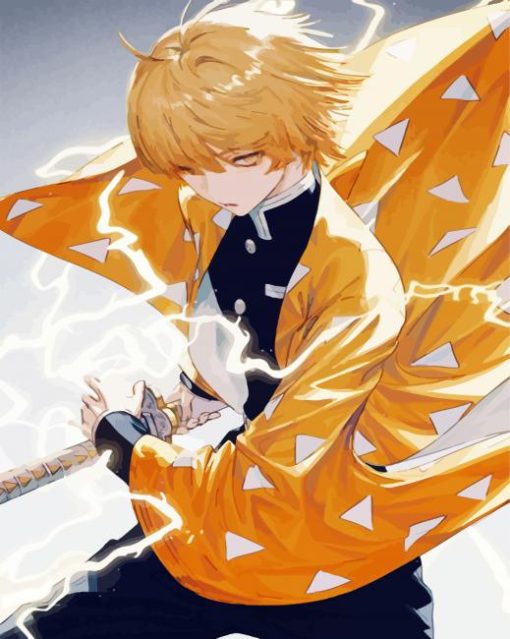 Aesthetic Zenitsu Agatsuma Paint By Number
