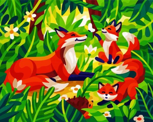 Aesthetic Foxes Paint By Number