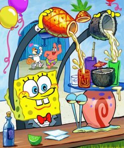 Spongebob And Gary Paint By Number