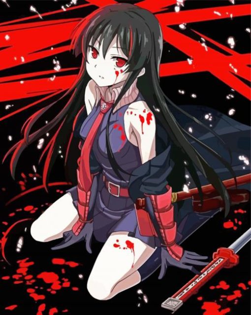 Ga Kill Akame Anime Paint By Number