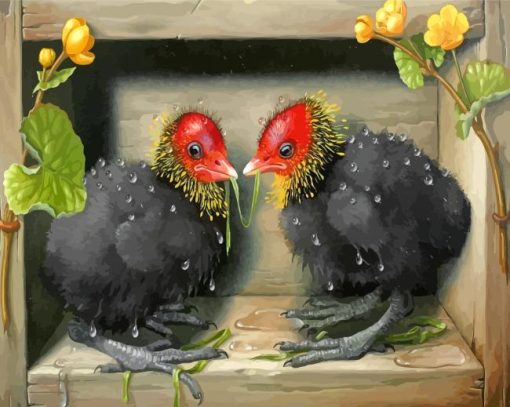 Baby Birds Paint By Number