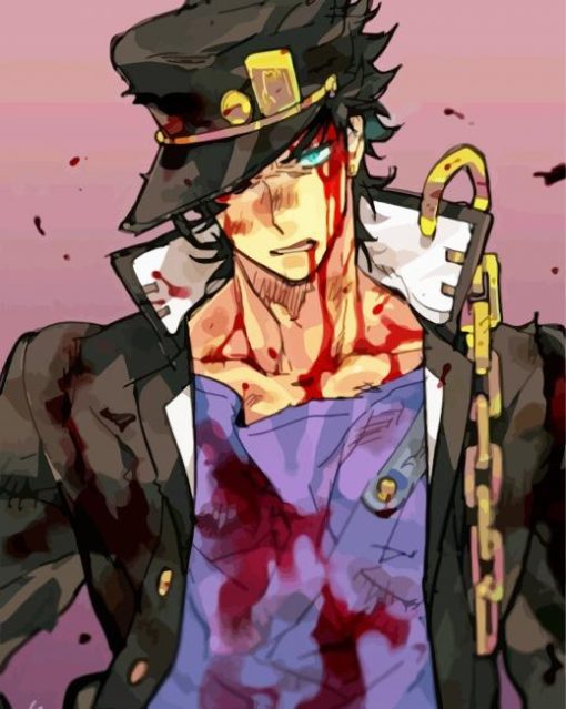 Bloody Jotaro Kujo Paint By Number