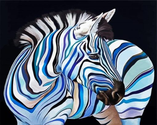 Blue Zeebra Paint By Number
