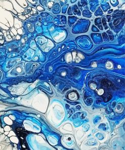 Aesthetic Blue Geode Art Paint By Number