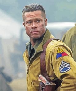 Brad Pitt Fury Paint By Number