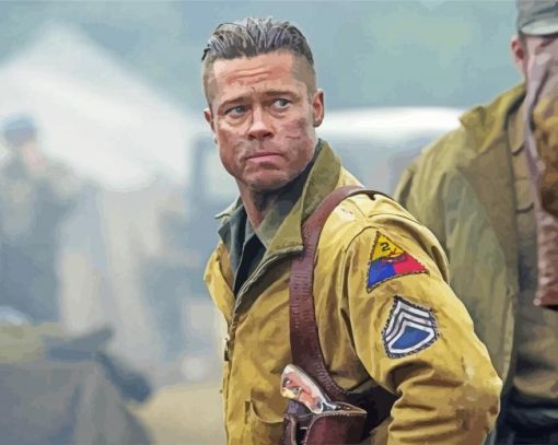 Brad Pitt Fury Paint By Number