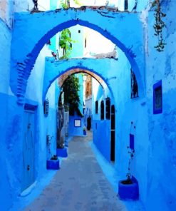 Chefchaouen Arch Streets Paint By Number