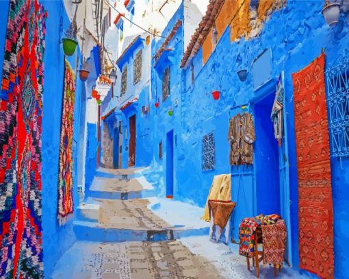 Chefchaouen City Streets Paint By Number