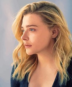 Chloe Grace Moretz Side Profile Paint By Number