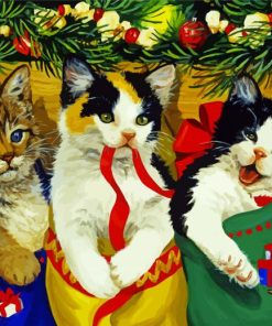 Christmas Cat Paint By Number