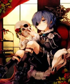 Ciel Phantomhive And Skull Head Paint By Number