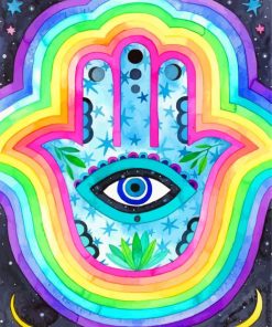 Colorful Hamsa Paint By Number