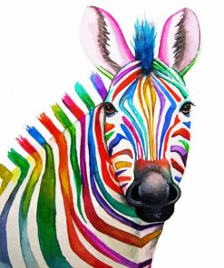 Colorful Zeebras Animal Art Paint By Number