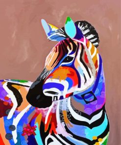 Colorful Zeebras Animal Paint By Number