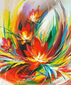 Colorful Abstract Flowers Paint By Number